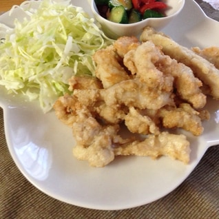 試して細切り！鶏胸肉のマヨdeしっとり唐揚げ♪